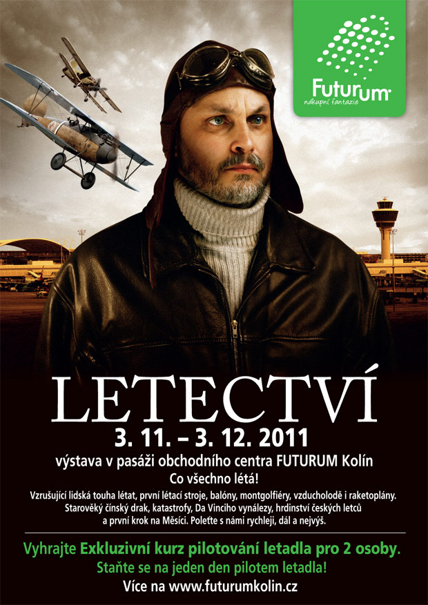 plakát, výstava Letectví, Futurum Kolín